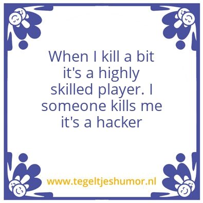 Tegeltje: Hacker