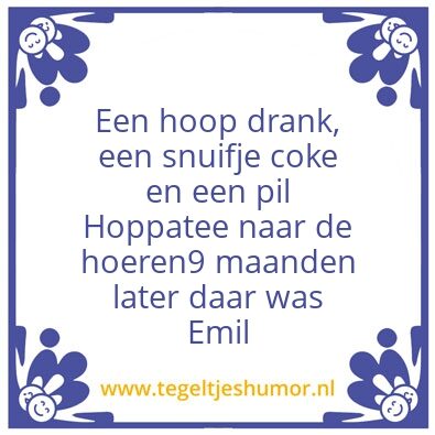 Tegeltje: Emil