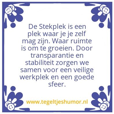 Tegeltje: Visie