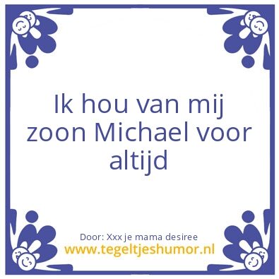 Tegeltje: Michael