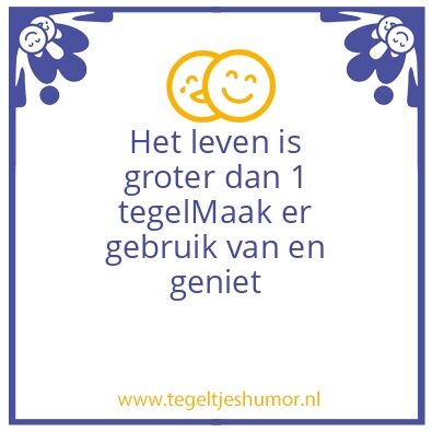 Tegeltje: Leven