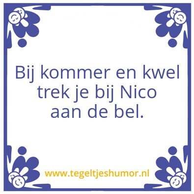 Tegeltje: Nv
