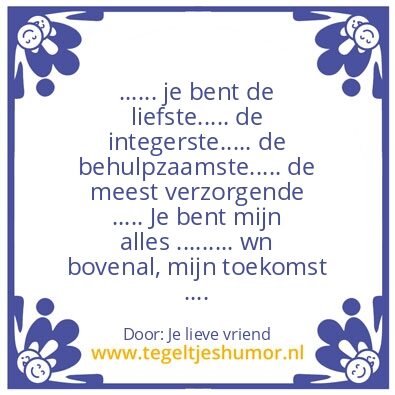 Tegeltje: Alles