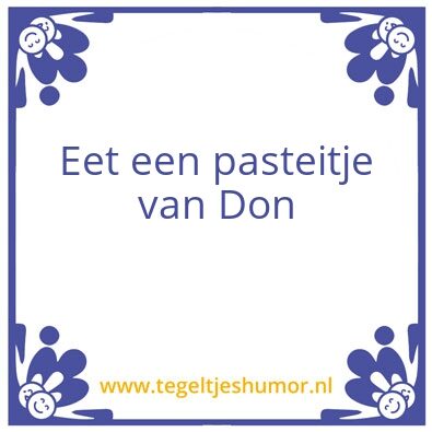 Tegeltje: Pastei