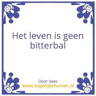 Tegeltje: bitterbal