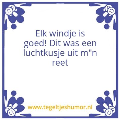 Tegeltje: Luchtkusje
