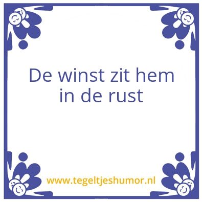 Tegeltje: Rust