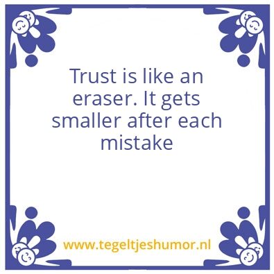 Tegeltje: Trust