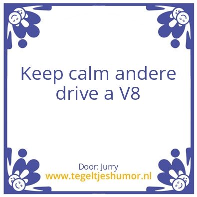 Tegeltje: V8
