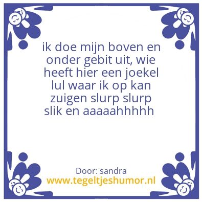 Tegeltje: sandra