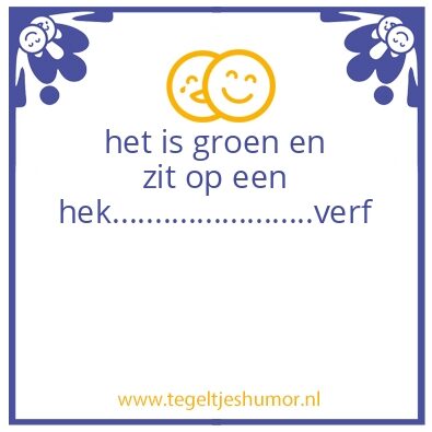 Tegeltje: verf