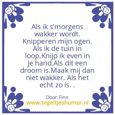Tegeltje: Droom