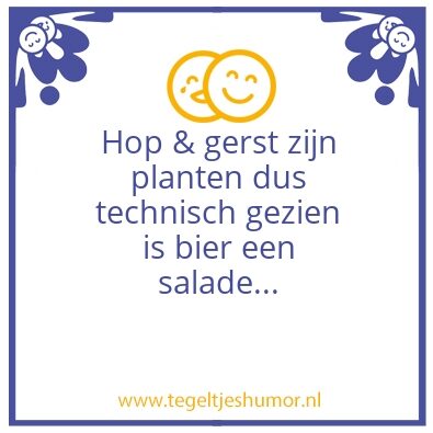 Tegeltje: Dieet tip: