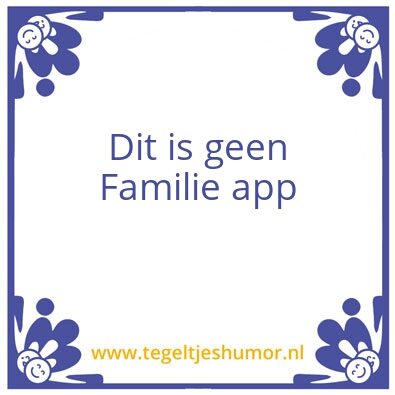 Tegeltje: App