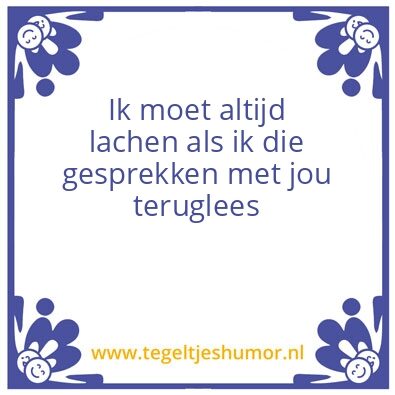 Tegeltje: gesprekken