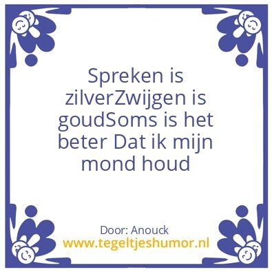 Tegeltje: Slim