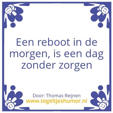 Tegeltje: Computerproblemen
