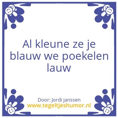 Tegeltje: Bargoens
