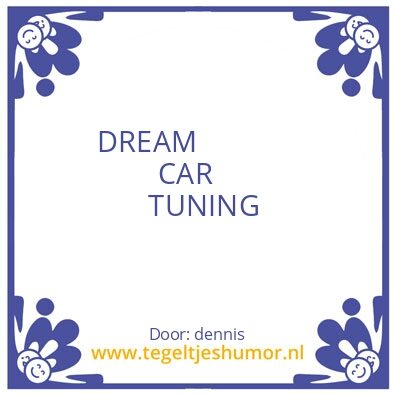 Tegeltje: tuning