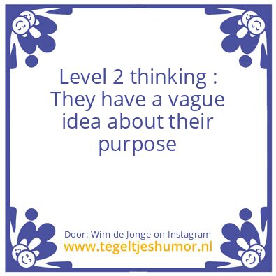 Tegeltje: Level 3 Thinking