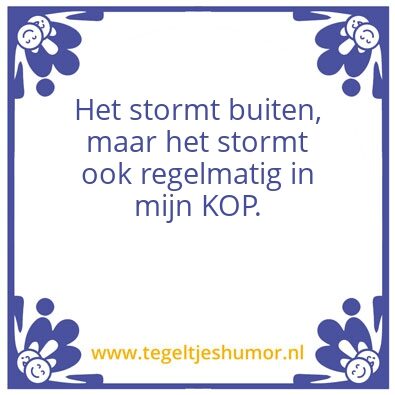 Tegeltje: Storm