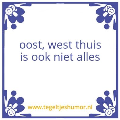 Tegeltje: oost