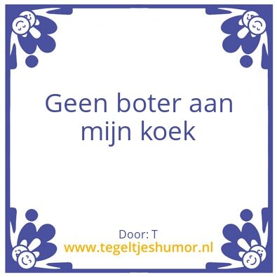 Tegeltje: Boter