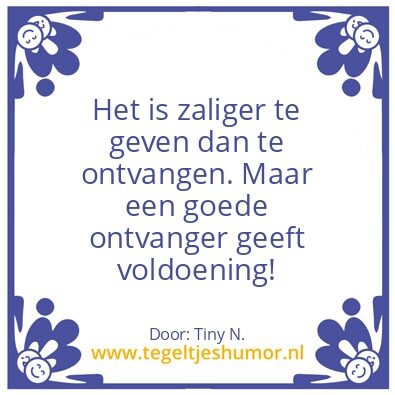 Tegeltje: ontvanger