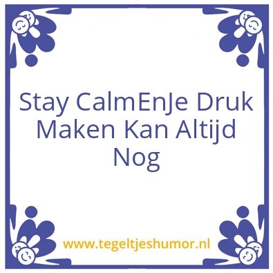 Tegeltje: Goed