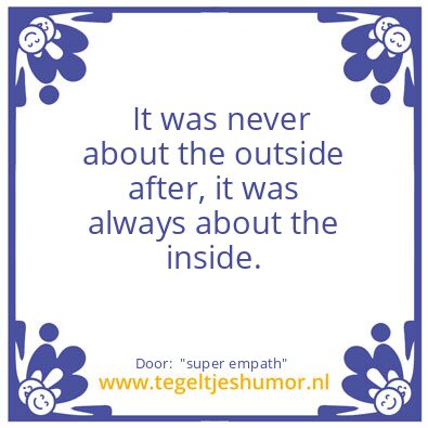 Tegeltje: “super empath”