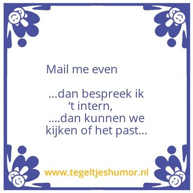 Tegeltje: geduld