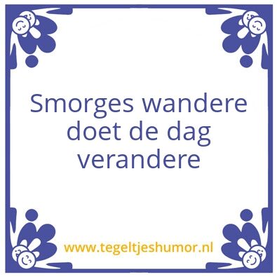 Tegeltje: Idee