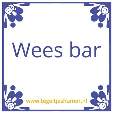 Tegeltje: Bar