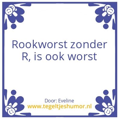 Tegeltje: Eten