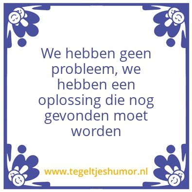Tegeltje: Probleem
