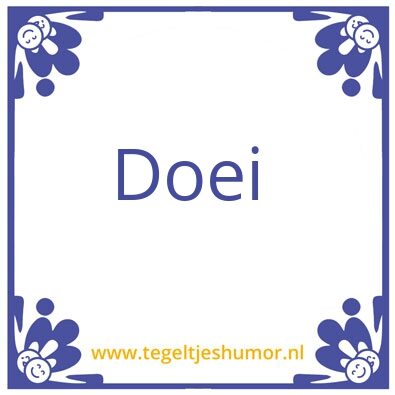 Tegeltje: X