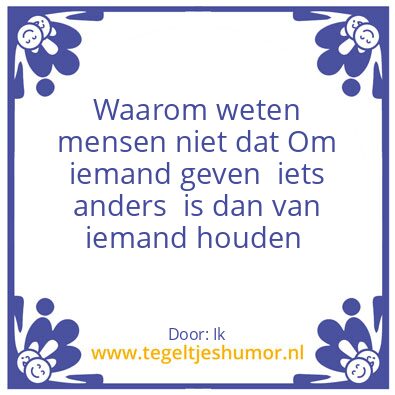 Tegeltje: Ik