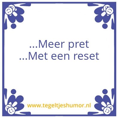 Tegeltje: pretreset