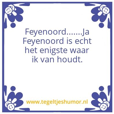 Tegeltje: Feyenoord