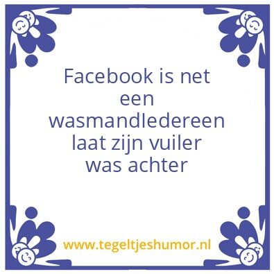 Tegeltje: Facebook