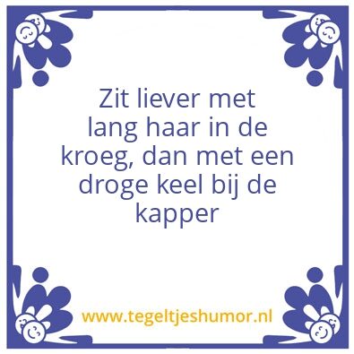 Tegeltje: kapper