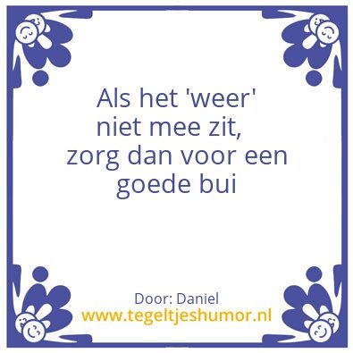 Tegeltje: weer