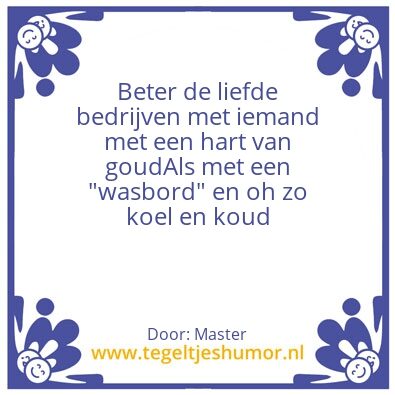Tegeltje: Tip