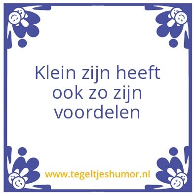 Tegeltje: klein