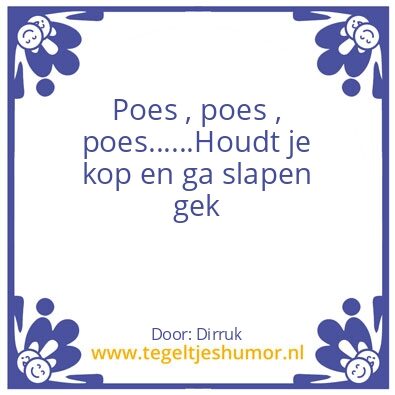 Tegeltje: hond