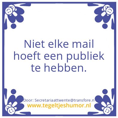 Tegeltje: mailvervuiling