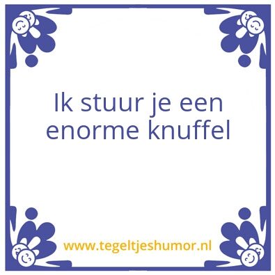 Tegeltje: Knuffel