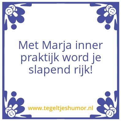 Tegeltje: Marja