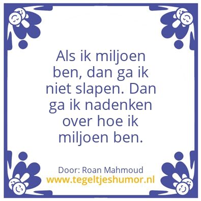 Tegeltje: Tegel