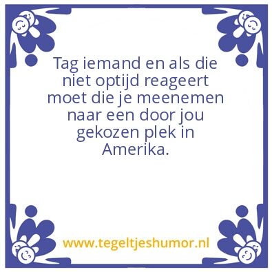 Tegeltje: Amerika